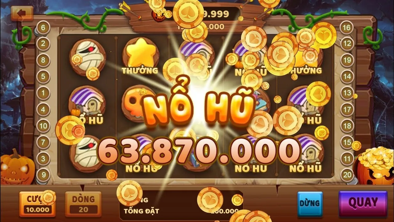 Giao diện và biểu tượng của trò chơi ga65 nổ hũ